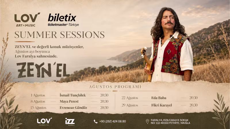 Doğa ve Lüksün, Tınılarla Buluştuğu Nokta : Lov Faralya Summer Session Series with Zeyn'el etkinliği
